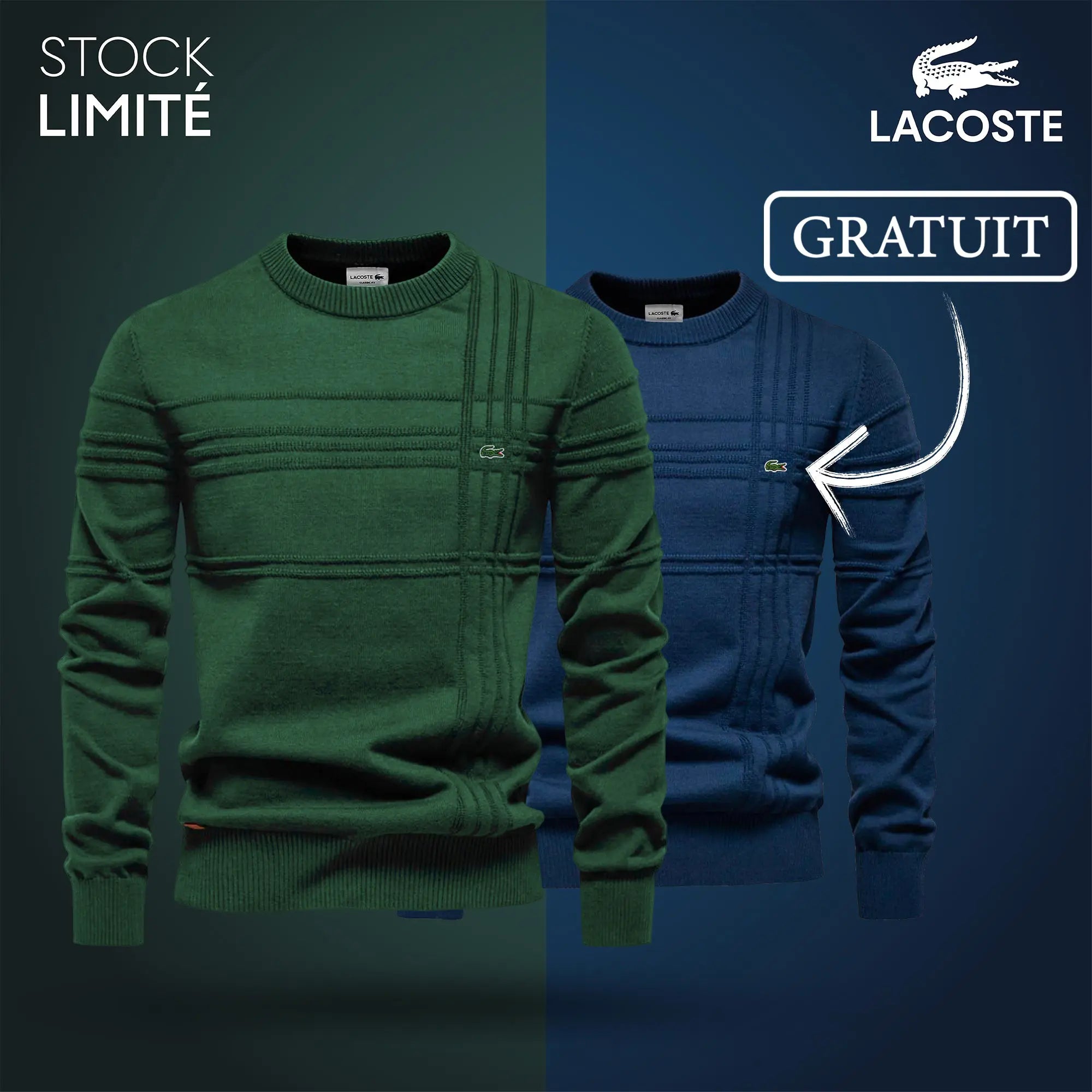 Pull Homme Texturé LC™ 1+1 (DÉSTOCKAGE)