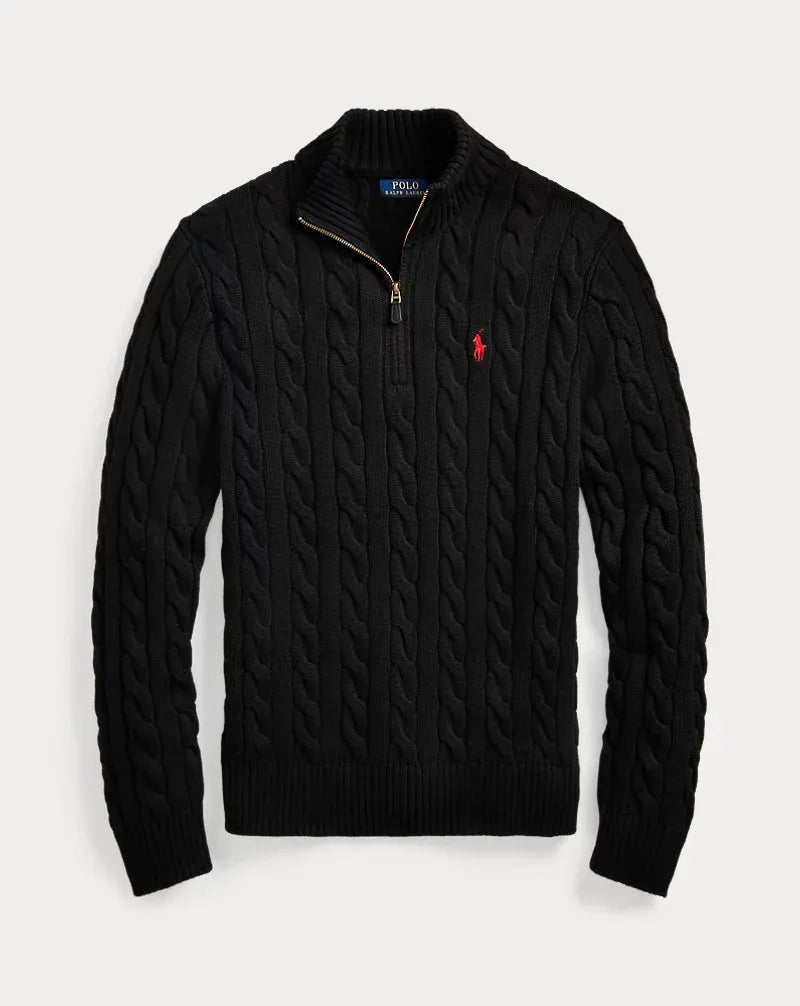 60% OFF | Polo RL Quarter Zip Sweater