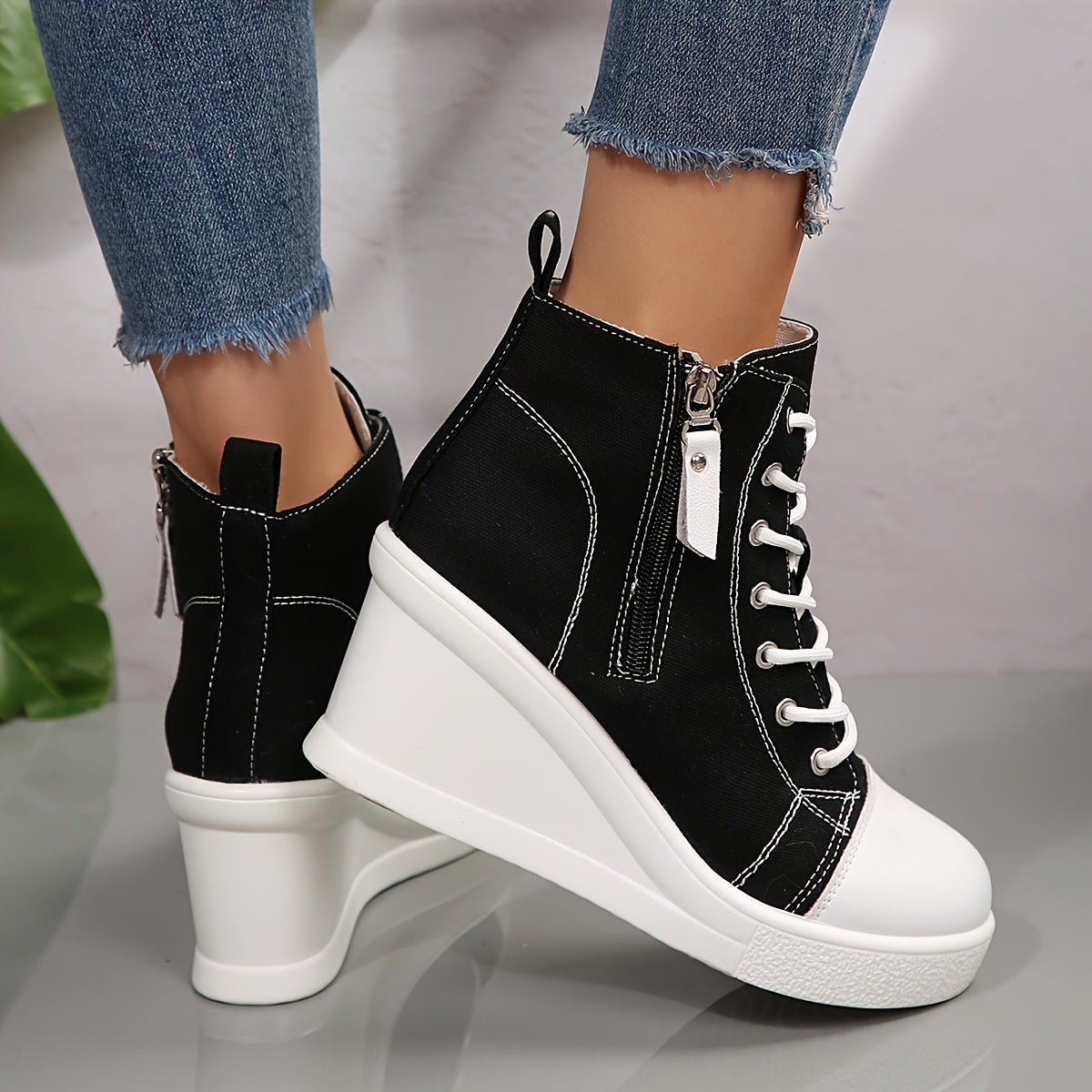 CERAWALK — Urban Wedge Sneakers