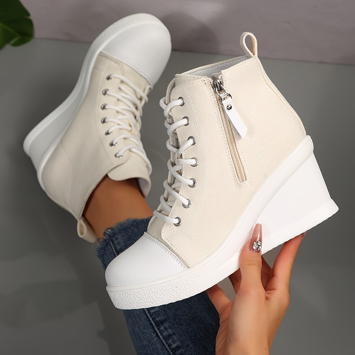 CERAWALK — Urban Wedge Sneakers