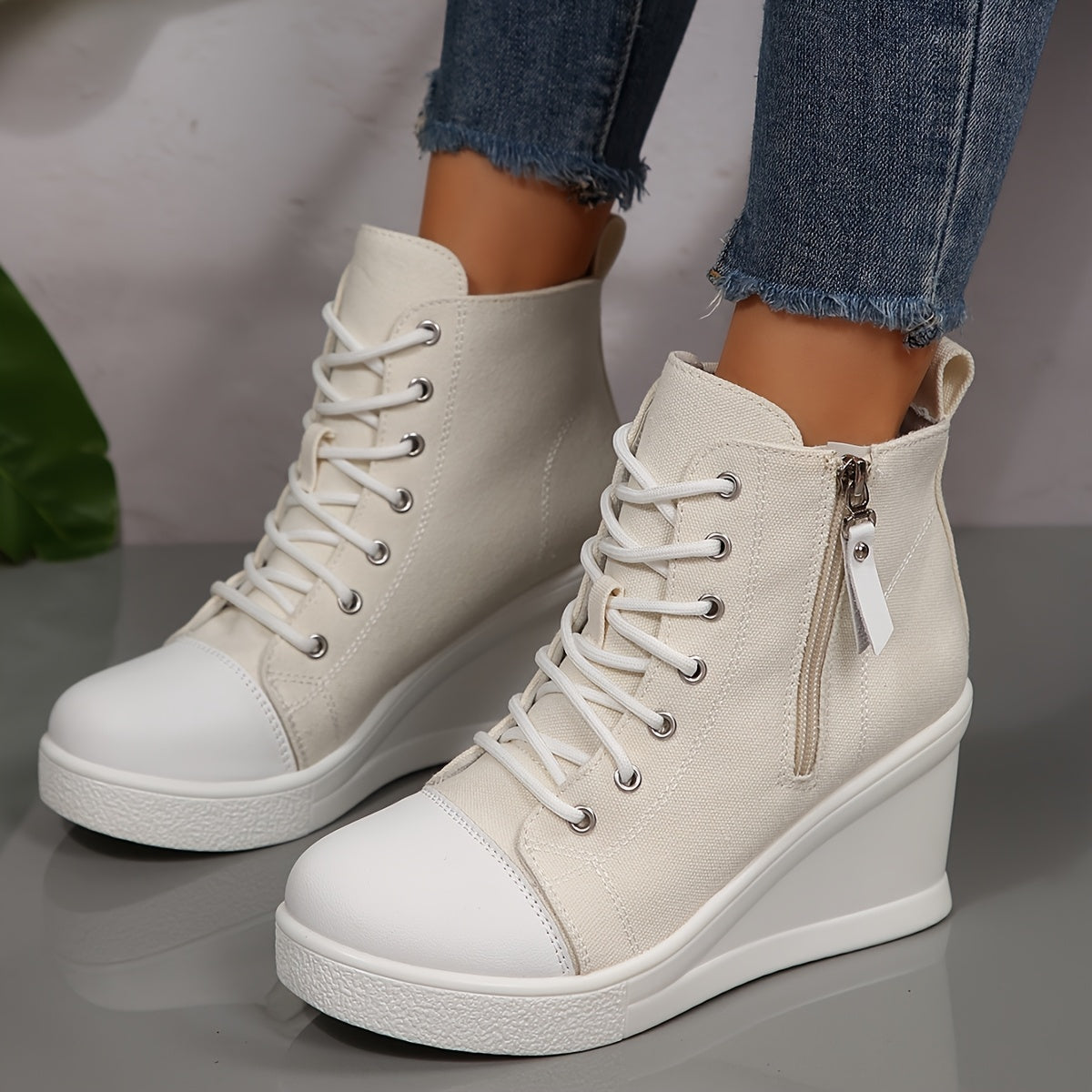 CERAWALK — Urban Wedge Sneakers