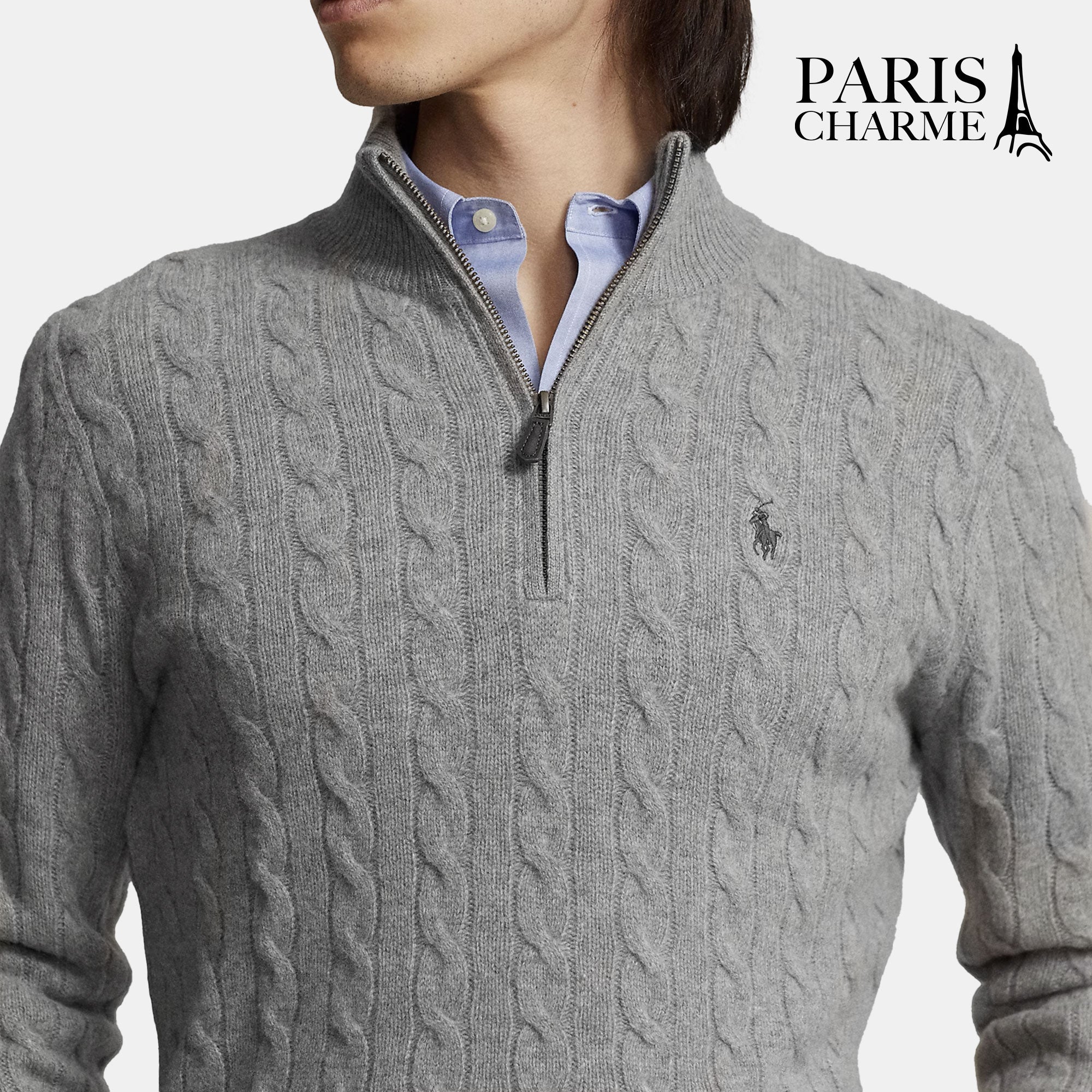 RL Kaschmir-Zopfstrickpullover (LAGERRÄUMUNG)