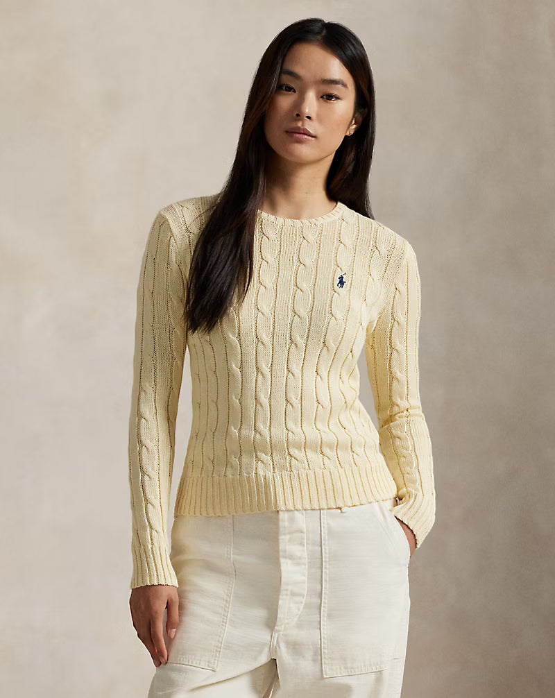Pull ras du cou en coton torsadé RL