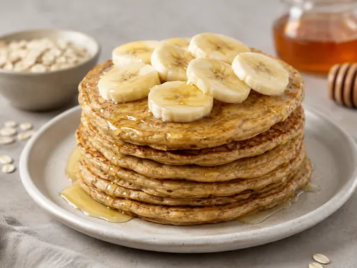 Panqueque de plátano y avena