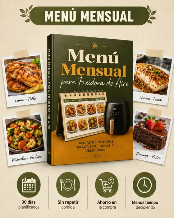 Menú Mensual para Freidora de Aire